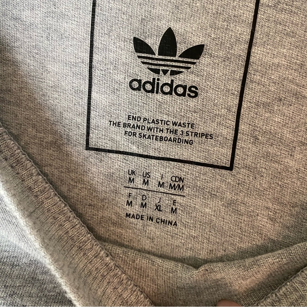 adidas Shmoo Ghost Long Sleeve Tee, Men’s Medium, Gray - Picture 5 of 8